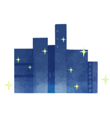 川崎市の夜景のイラスト