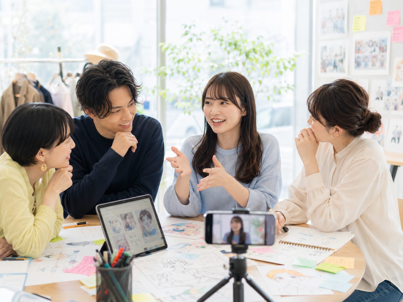 若い世代への動画撮影の様子