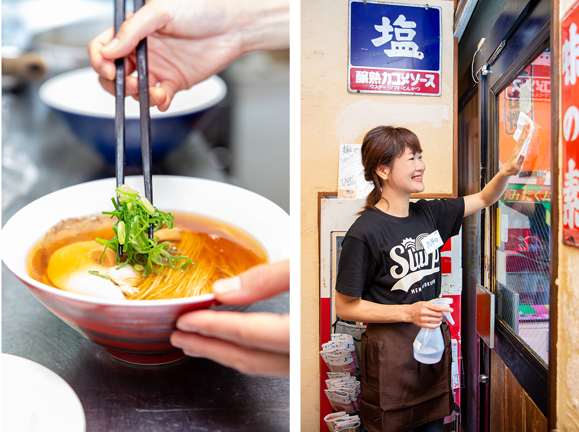 ラーメン店　求人広告用撮影