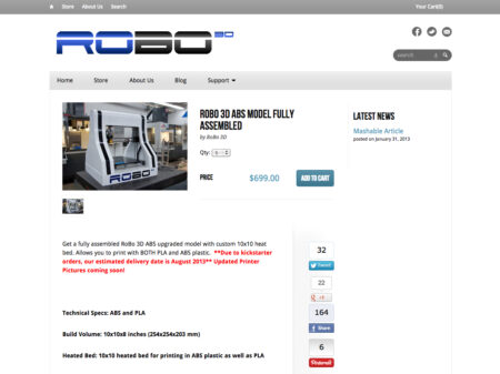 RoBo 3D ABS Model Fully Assembled by RoBo 3D | RoBo 3D Printer