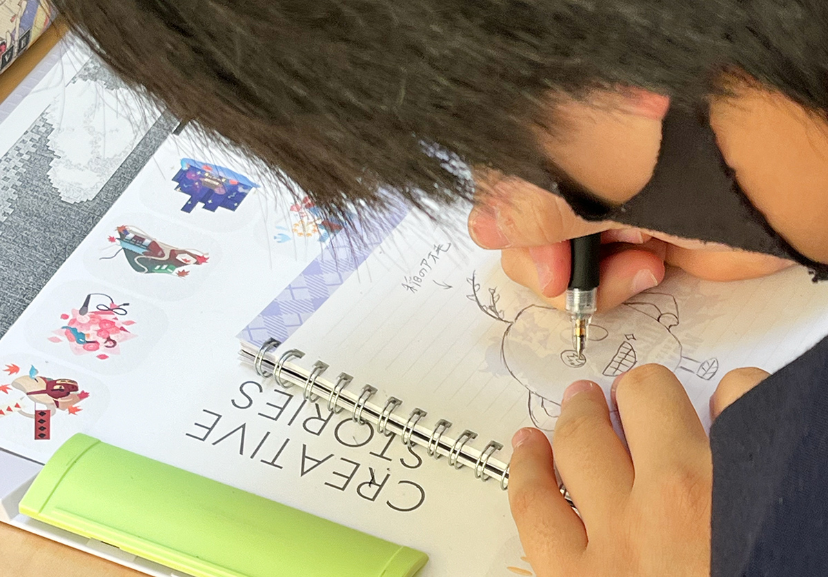 海老名市の中学生 職場体験 イラスト作成