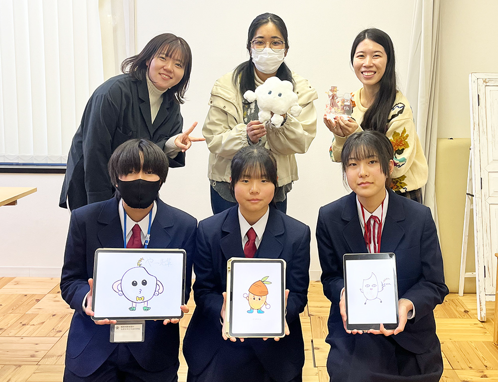 海老名市の中学生 デザインの職場体験