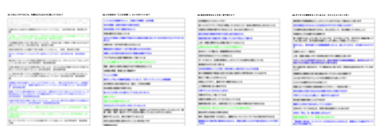 一問一答の回答シート