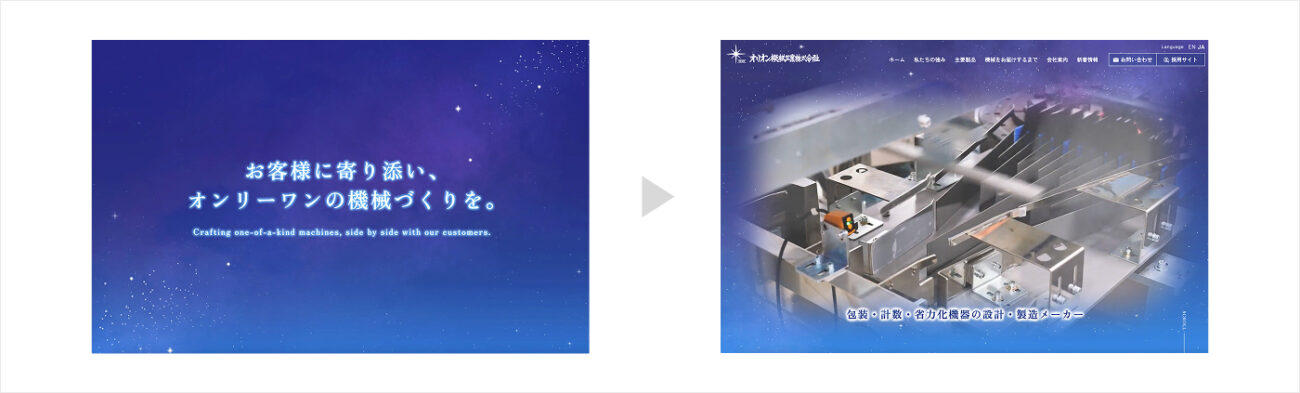 ローディング画面からトップページが表示される流れ